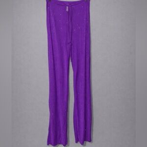 Skims Rhinestone Mesh swim cover pants